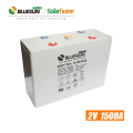 Bluesun batterie fabrication batterie solaire 2v 1500Ah Gel batterie pour système d&#39;énergie solaire